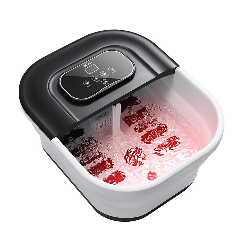 MZD-22B-2 500W 접이식 풋 스파 머신, 풋 릴렉스 마사지용 마사지 롤러 8개 포함