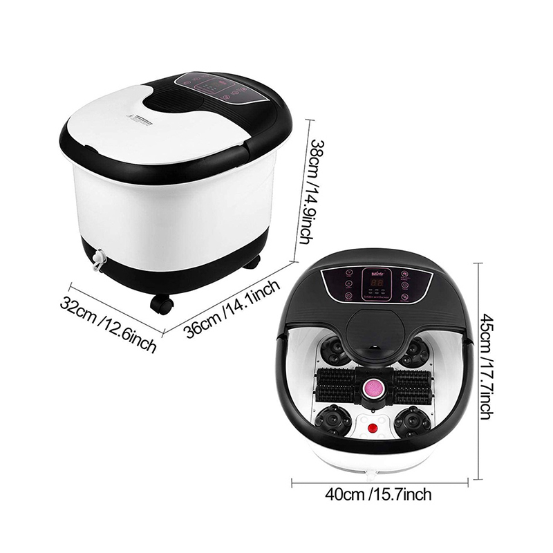 8개 마사지 롤러와 부석이 포함된 MM-18C 자동 풋 스파 목욕 마사지기