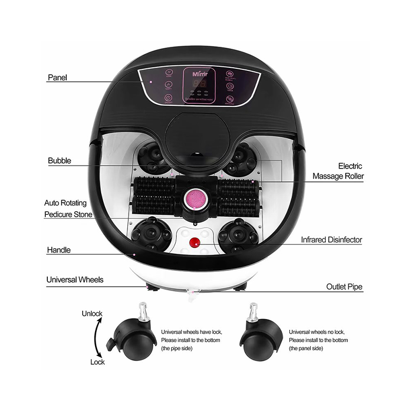 8개 마사지 롤러와 부석이 포함된 MM-18C 자동 풋 스파 목욕 마사지기